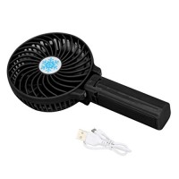 Yoyorule Summer Mini Fan Portable Handheld Air Conditioner Cooler Fan USB Battery (Black) - B01J9WL8AA